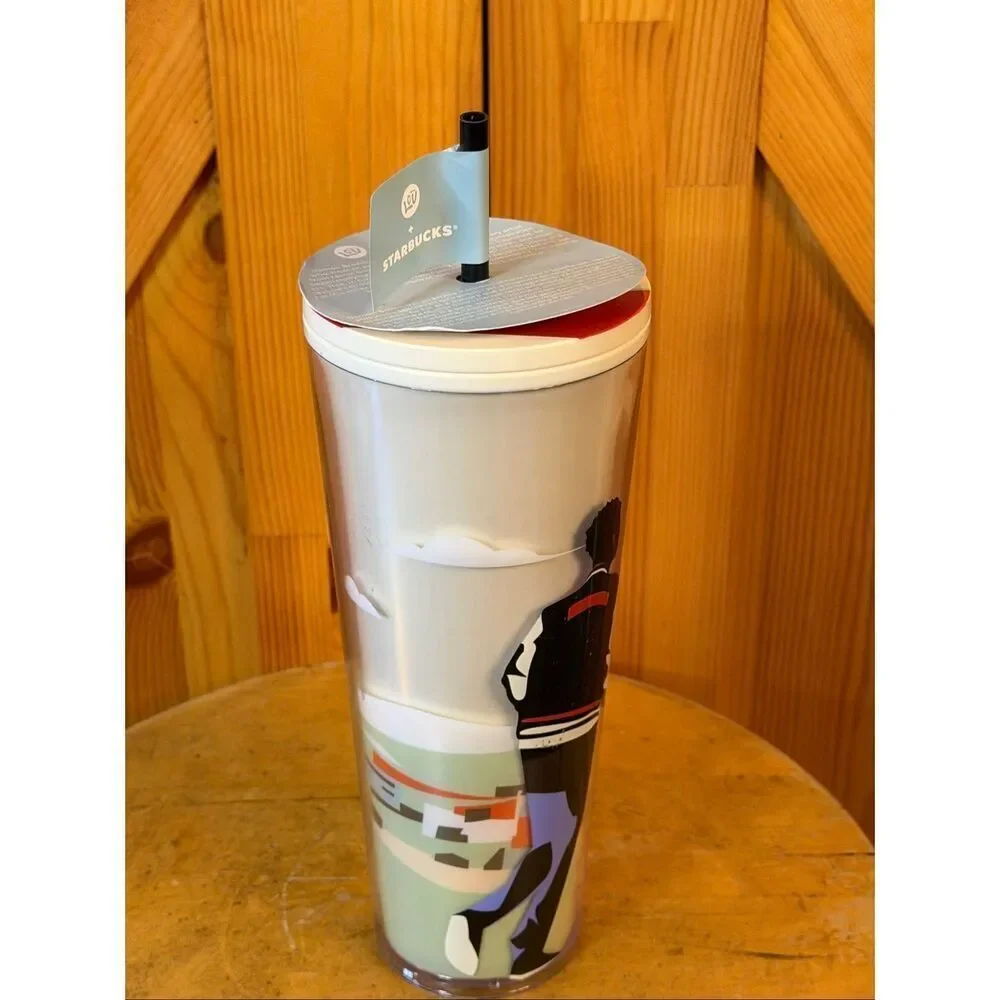 STARBUCKS + LOU 2024 Black History Month DAMON BROWN Cold Cup Tumbler 24oz Nwt (